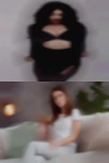 Naked woman doing ordinary